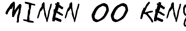 Minen oo kenguru font preview